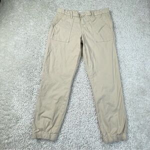 Frank & Eileen Foxrock Cropped Ankle Taper Jogger Pants Khaki Stretch Pockets 4